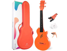 將圖片載入圖庫檢視器 【預售】ENYA NOVA U 碳纖維 Carbon Fiber 23" Ukulele - 橙色 Orange