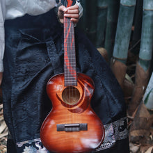 將圖片載入圖庫檢視器 TODO 東方鳳凰系列 虎紋楓木面單 23"/26" Concert/Tenor Ukulele