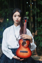 將圖片載入圖庫檢視器 TODO 東方鳳凰系列 虎紋楓木面單 23"/26" Concert/Tenor Ukulele