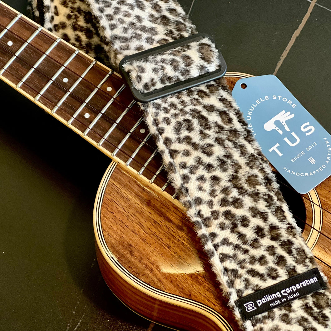 限量特別版日本製造彩花Ukulele/結他背帶 -  毛毛豹紋