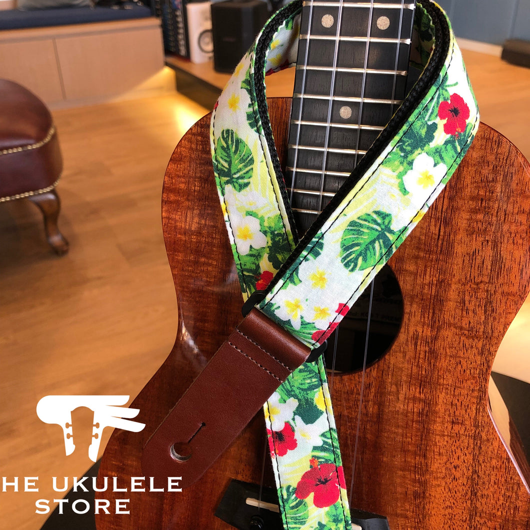 日本製造彩花Ukulele背帶 - 熱帶植物款