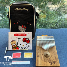 將圖片載入圖庫檢視器 Hello Kitty 緬甸樟木雷射雕刻17音拇指琴 台灣製
