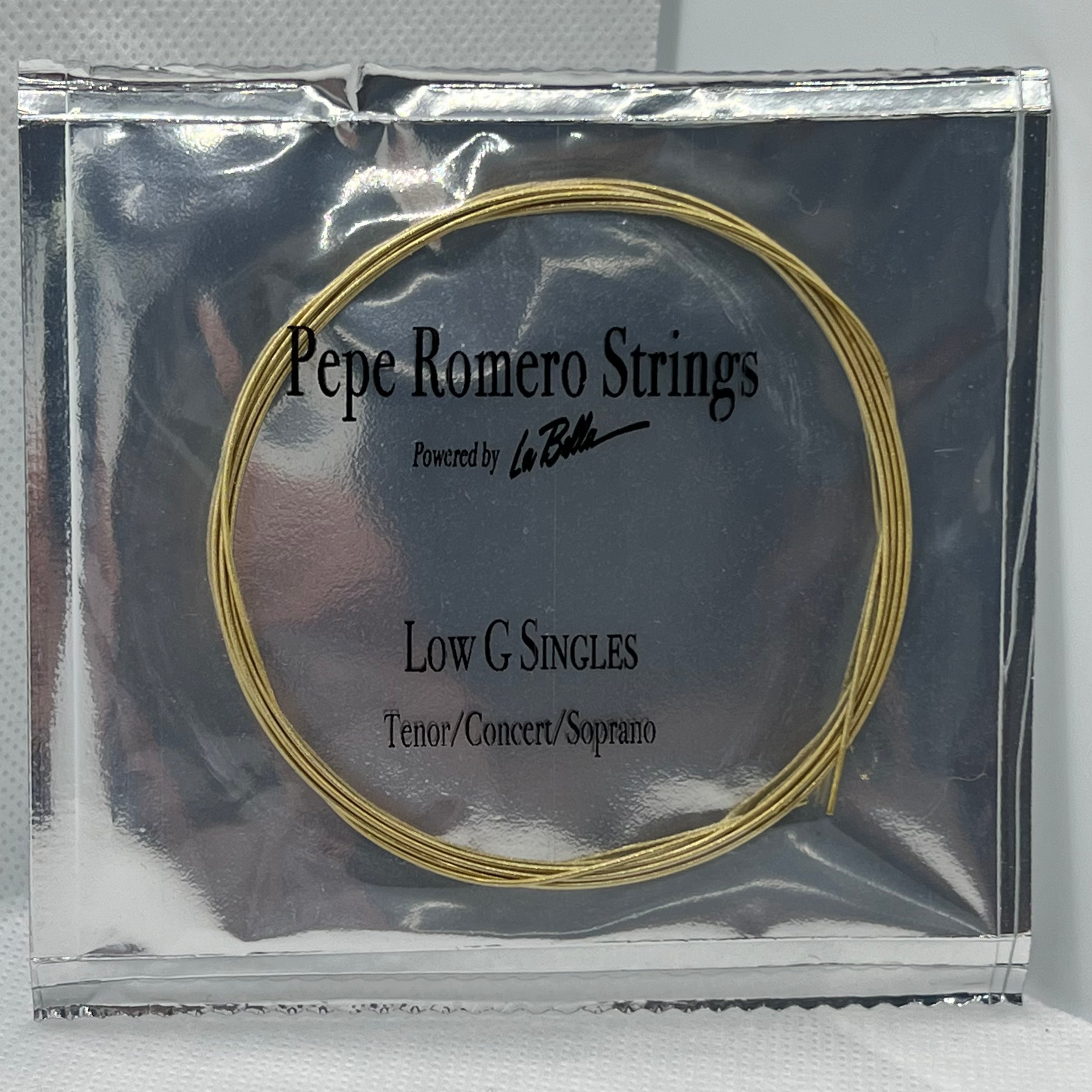 Pepe Romero Low G Singles Strings for Tenor/Concert/Soprano The